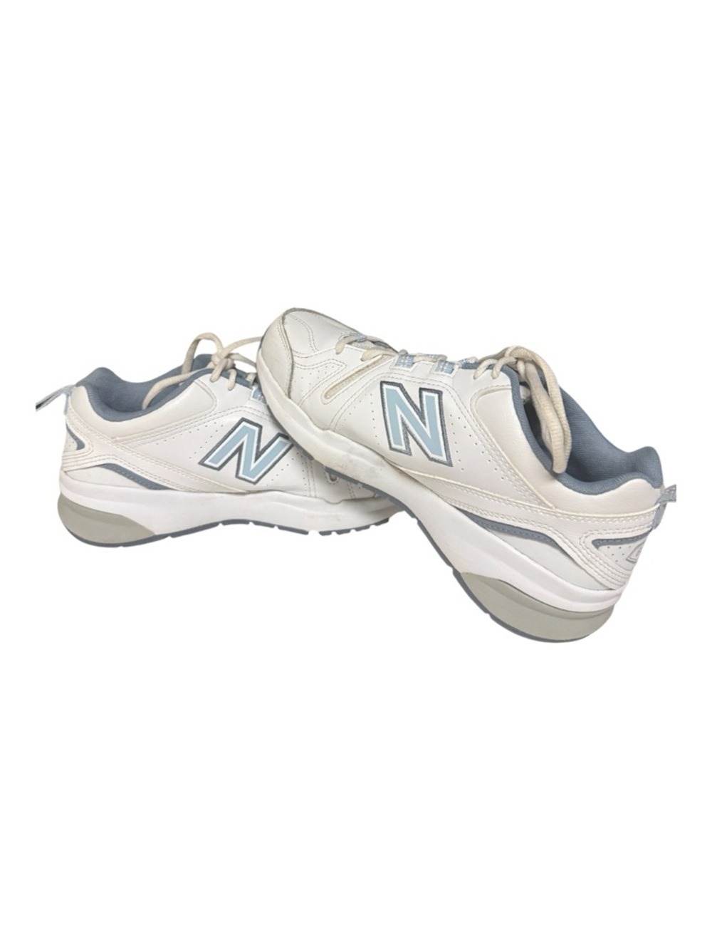 New Balance 608v5 Women's Cross Trainer White / Light Blue Size 7.5 Almost New!